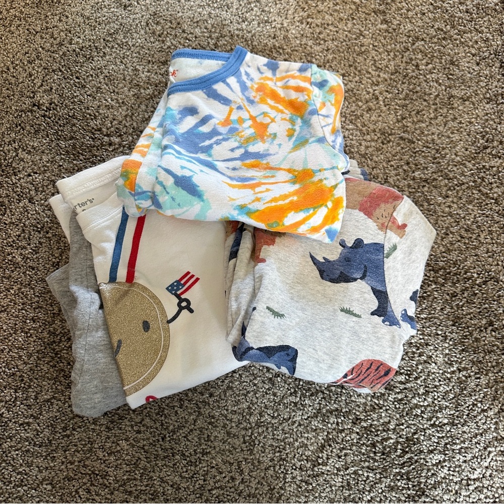 Cotton Summer Boys Pajama Sets (3) size 8